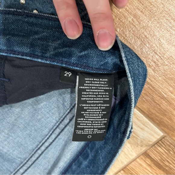 J Brand Jules Rhinestone Embellished High Rise Straight Leg Jeans (Size 29) - Picture 7 of 7